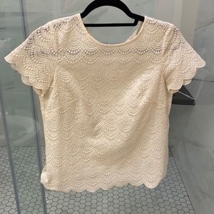 Cream color Loft lace top